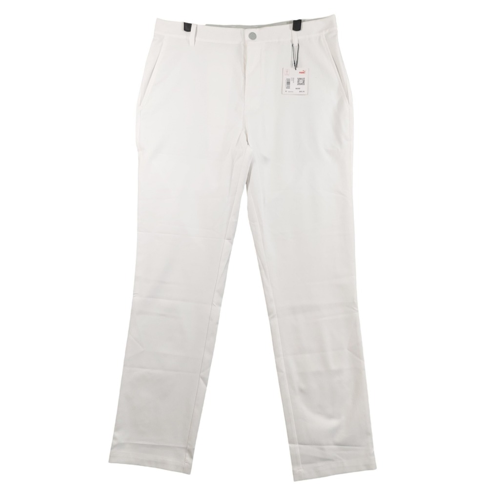 Puma Jackpot Golf Pants Men 33/32 Bright White Performance Fit 599243-02 NWT